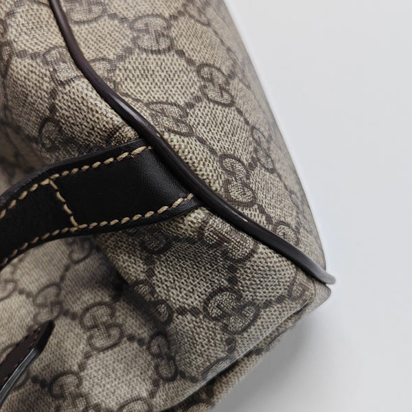 Monogram Coated Canvas Backpack Beige