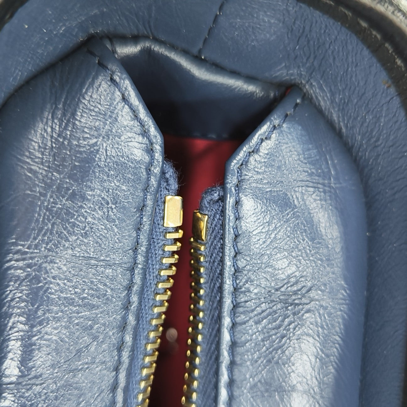 GABRIELLE Small Quilted Calfskin Blue