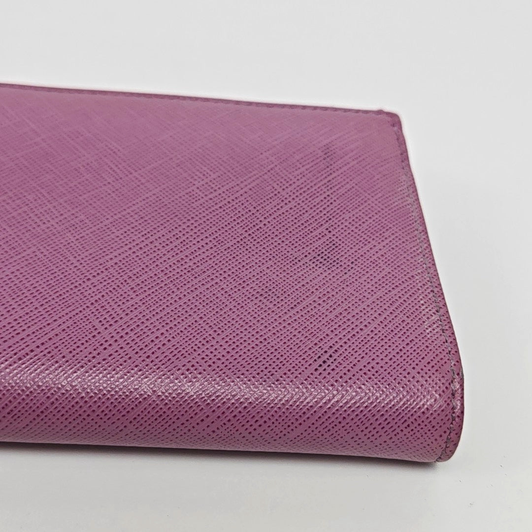 Authenticated pre-owned  Gancini Calfskin Purple Wallet - Wallet at Looply