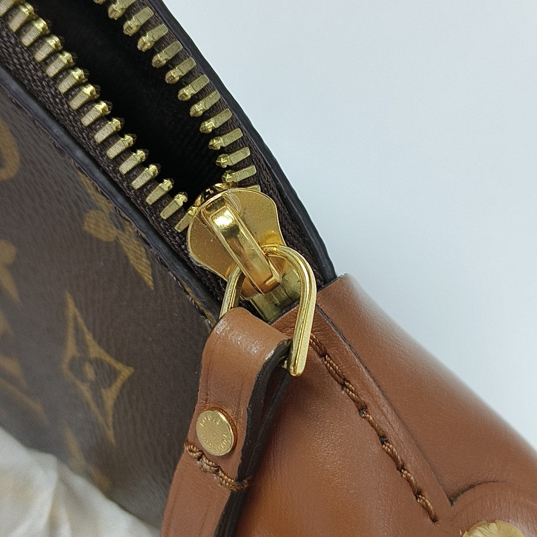 LOOP HOBO Monogram Coated Canvas Brown