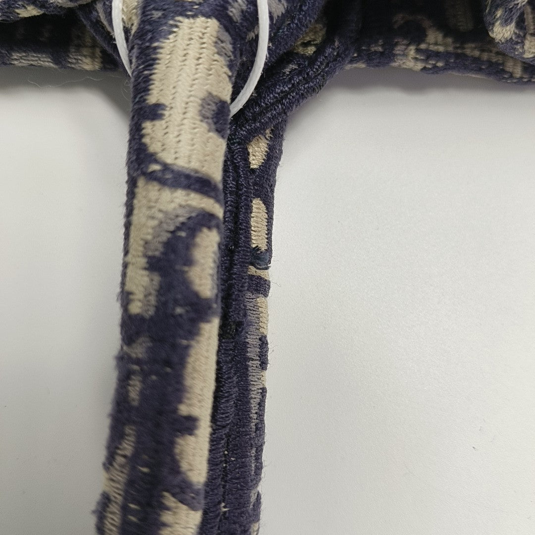 Book Tote Large Oblique Canvas Beige