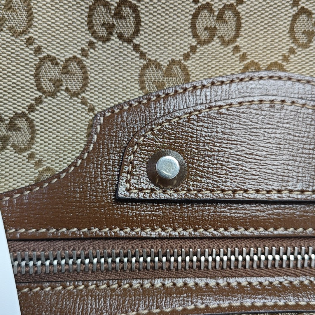 The Hacker Project Medium Monogram Canvas Beige
