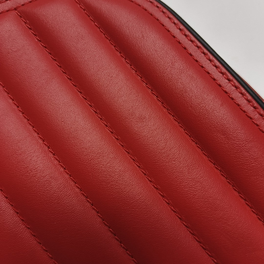Camera Quilted Calfskin Red