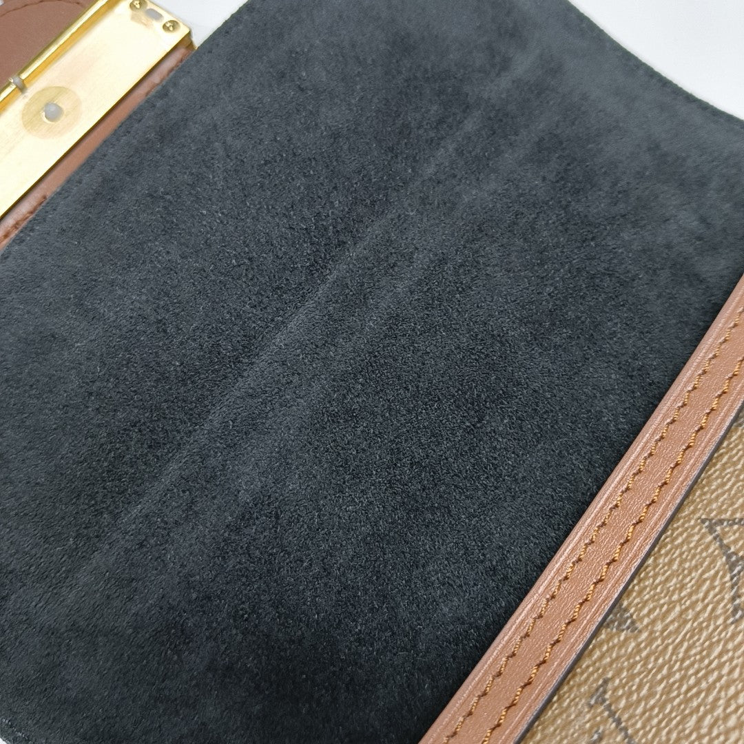 DAUPHINE Mini Monogram Coated Canvas Brown