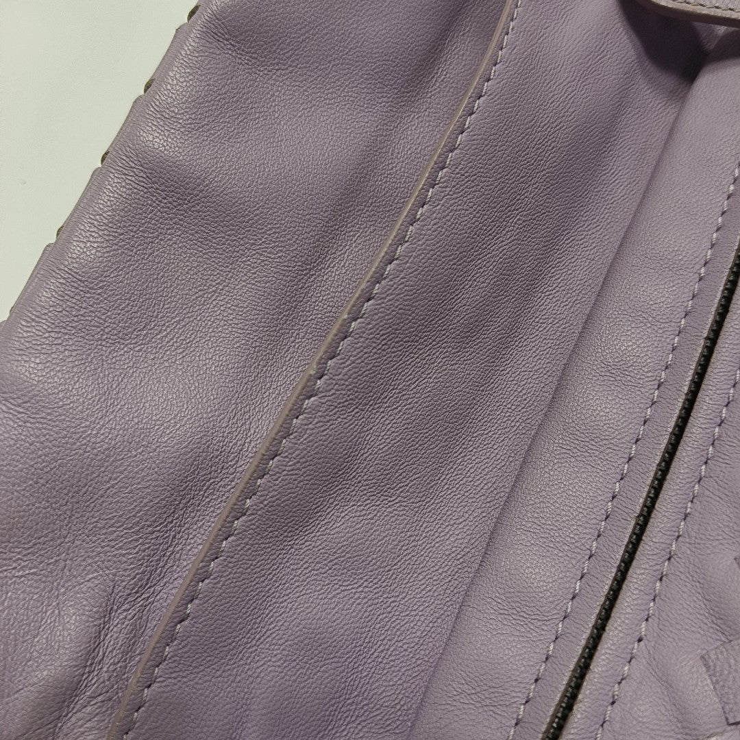 Lambskin Shoulder Bag Purple