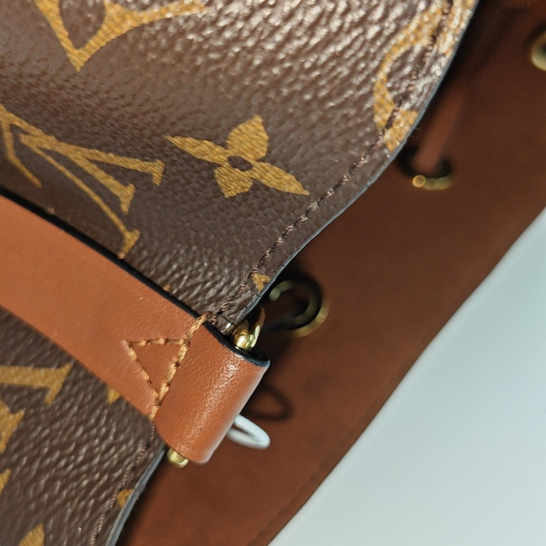 NÉONOÉ MM Monogram Coated Canvas Brown