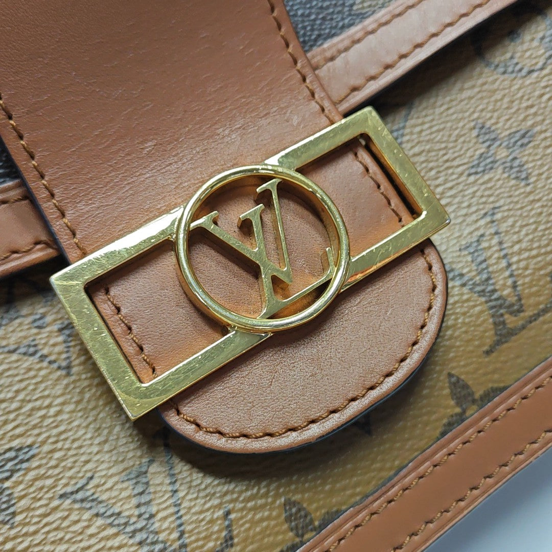 DAUPHINE MM Monogram Coated Canvas Brown