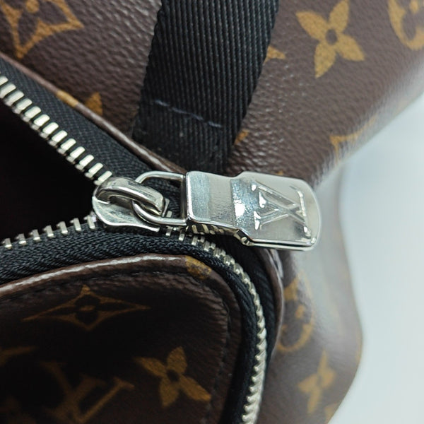 Coated Canvas Backpack Brown