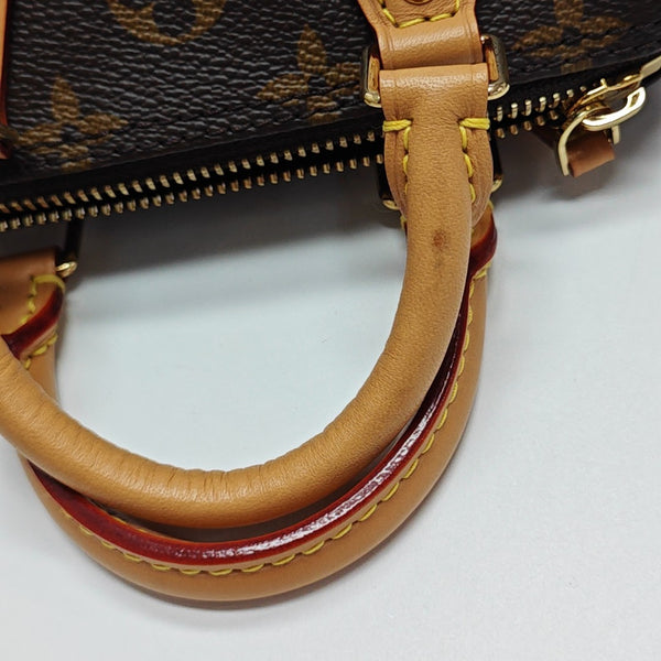 Authenticated pre-owned  SPEEDY Nano Monogram Coated Canvas Brown - Shoulder Bag at Looply
