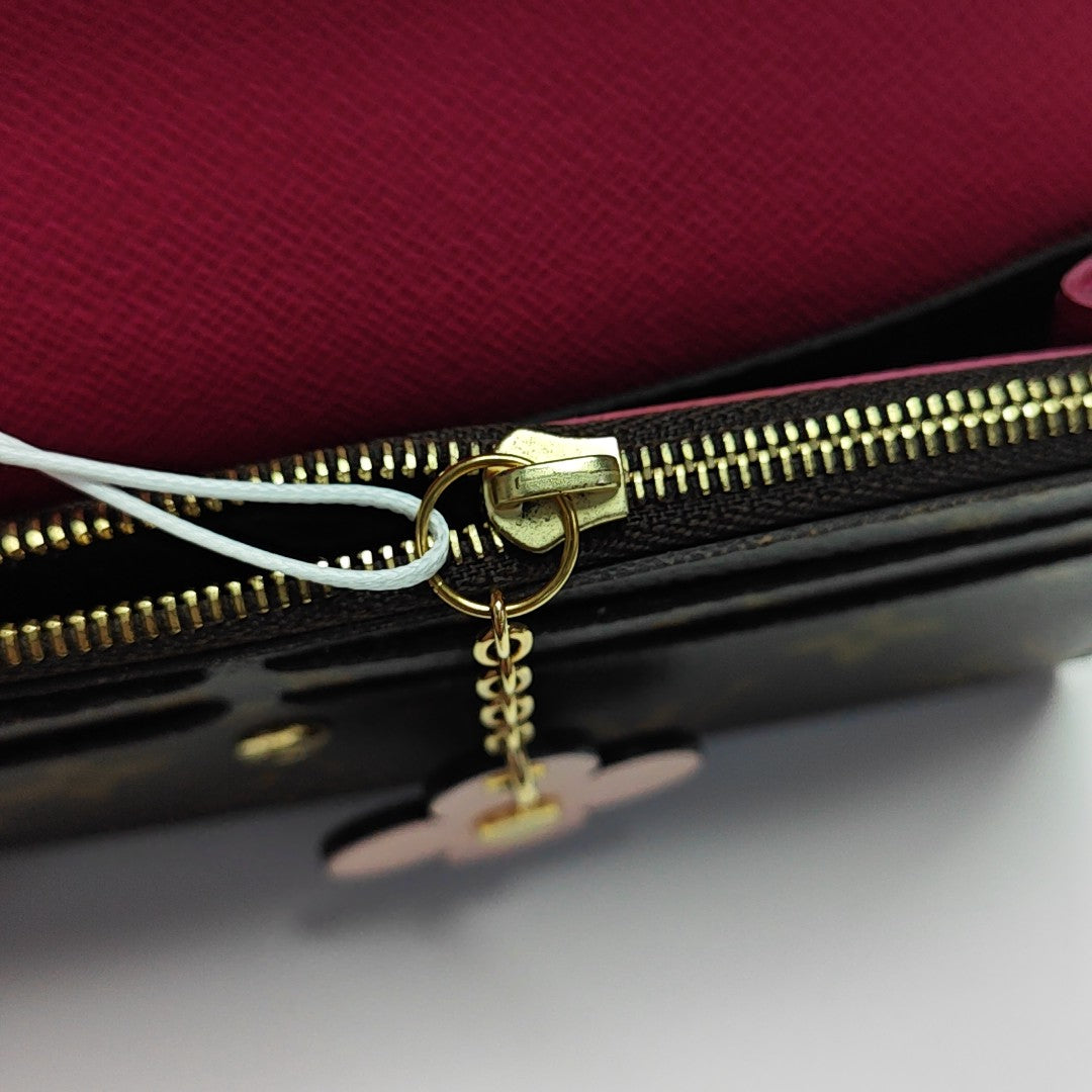 EMILIE Monogram Coated Canvas Brown Wallet