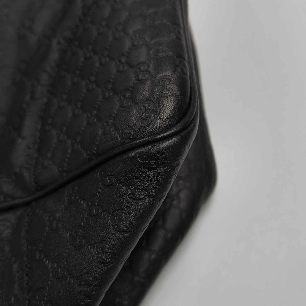 Microguccissima Monogram Calfskin Black