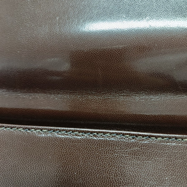 Calfskin Top Handle Bag Brown