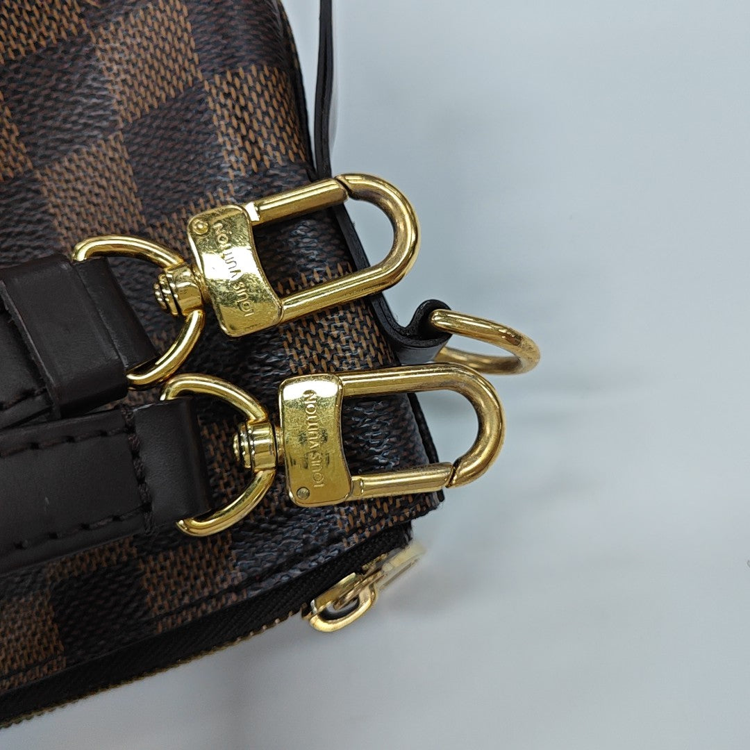 SIENA Damier Ebene Coated Canvas Brown