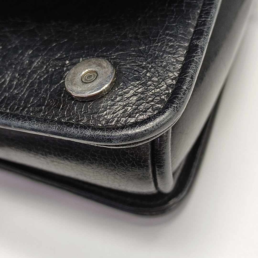 Calfskin Shoulder Bag Black