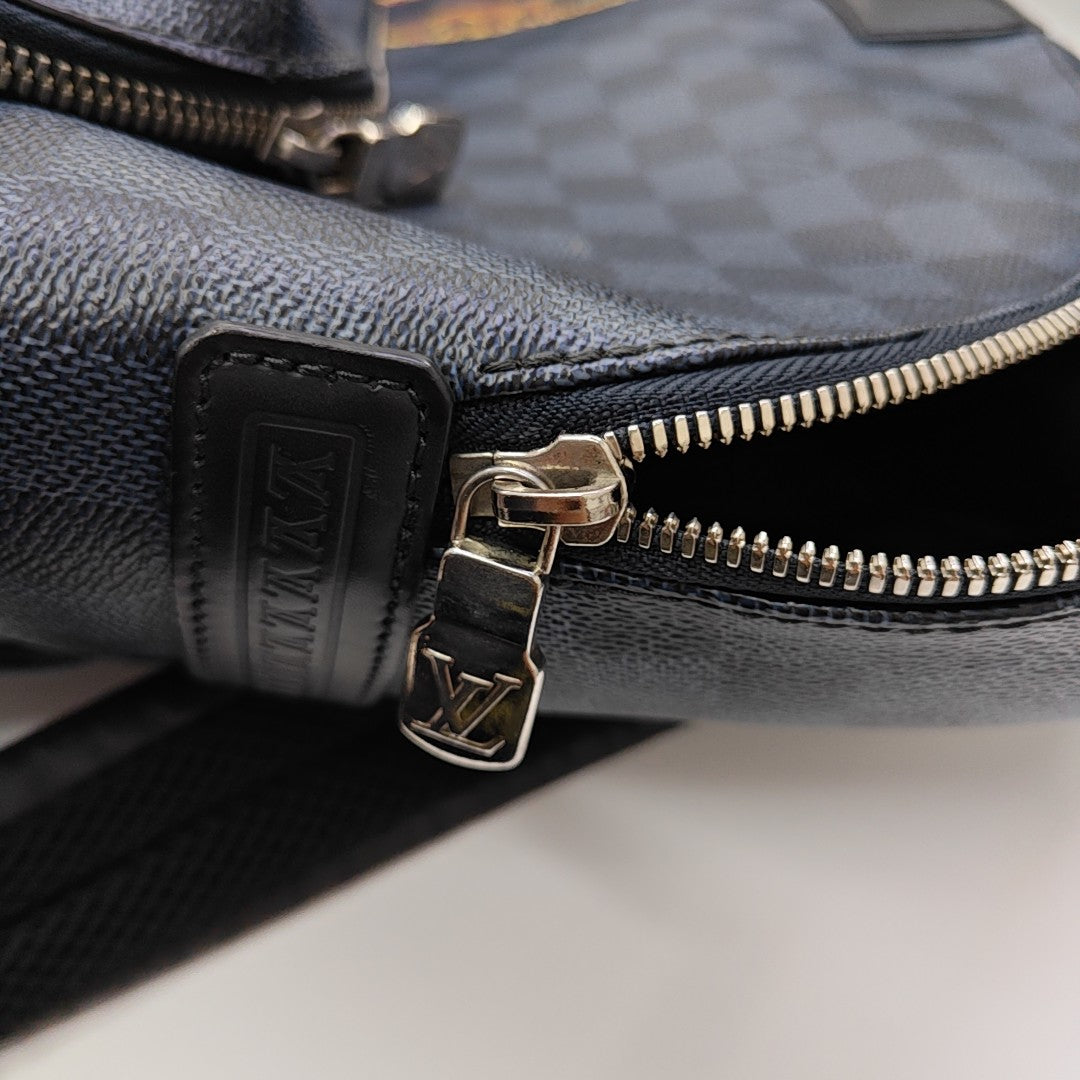APOLLO Damier Coated Canvas Blue