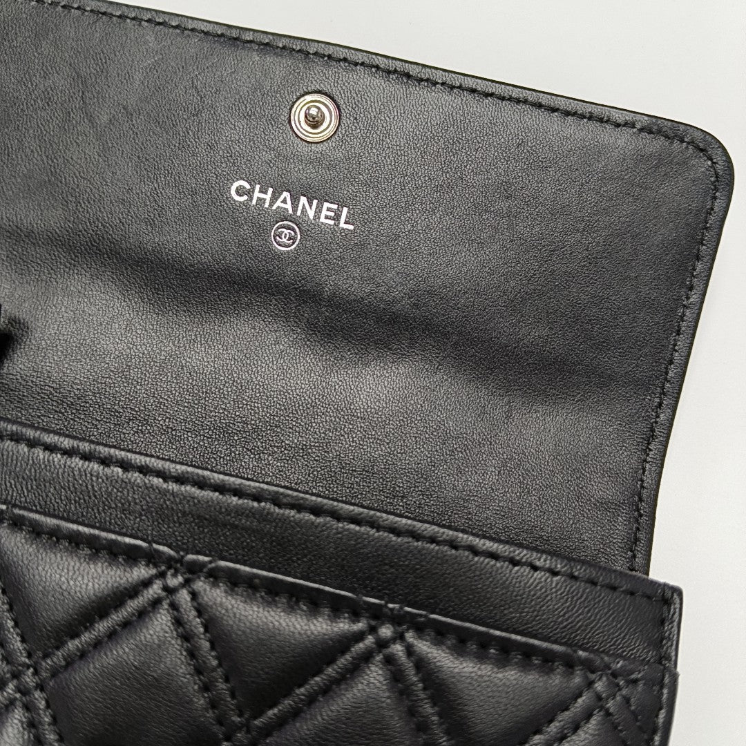 Quilted Lambskin Wallet Black