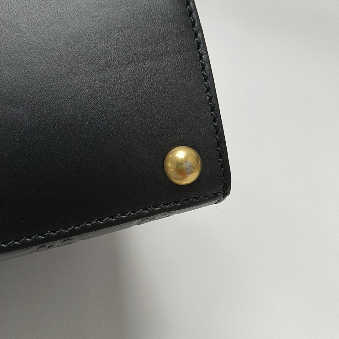 Padlock Medium Monogram Calfskin Black