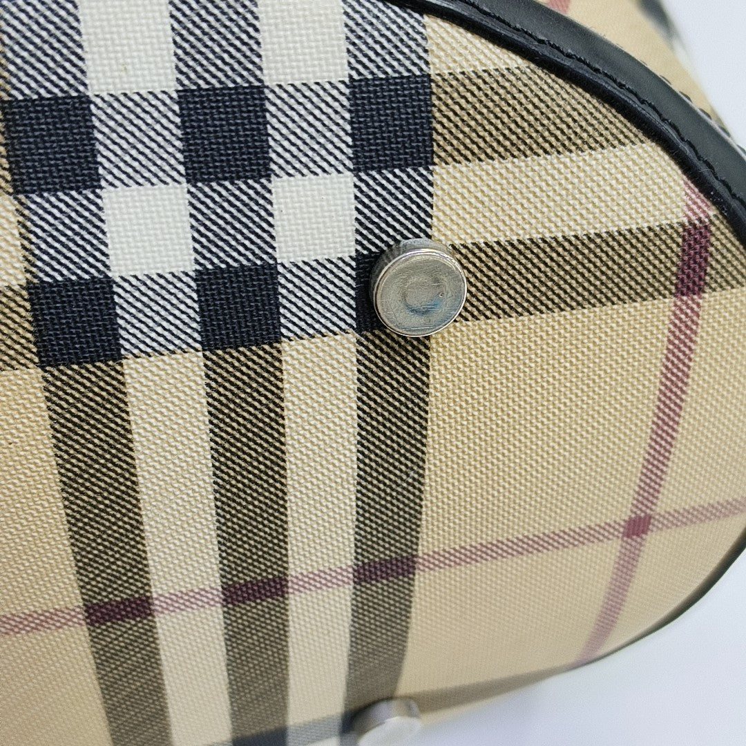 Coated Canvas Bucket Bag Beige