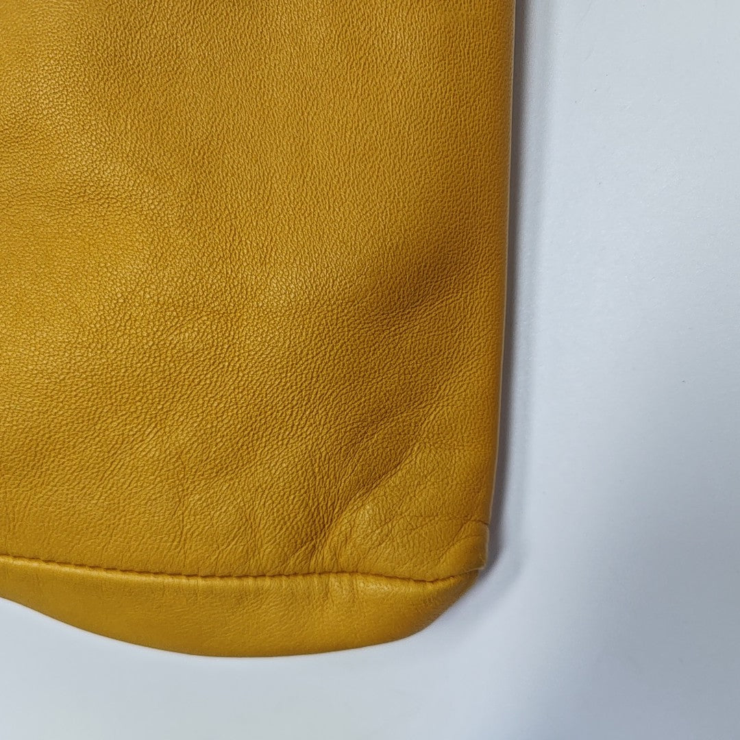 Calfskin Top Handle Bag Yellow