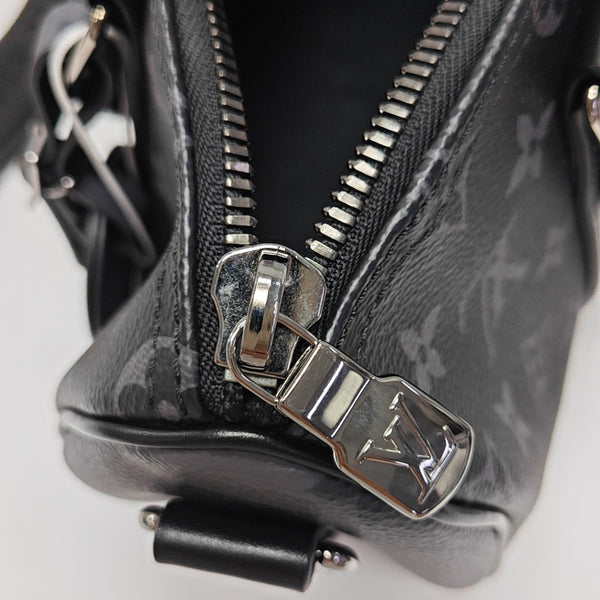 KEEPALL 25 Monogram Coated Canvas Black