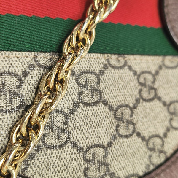 Ophidia Mini Monogram Coated Canvas Beige