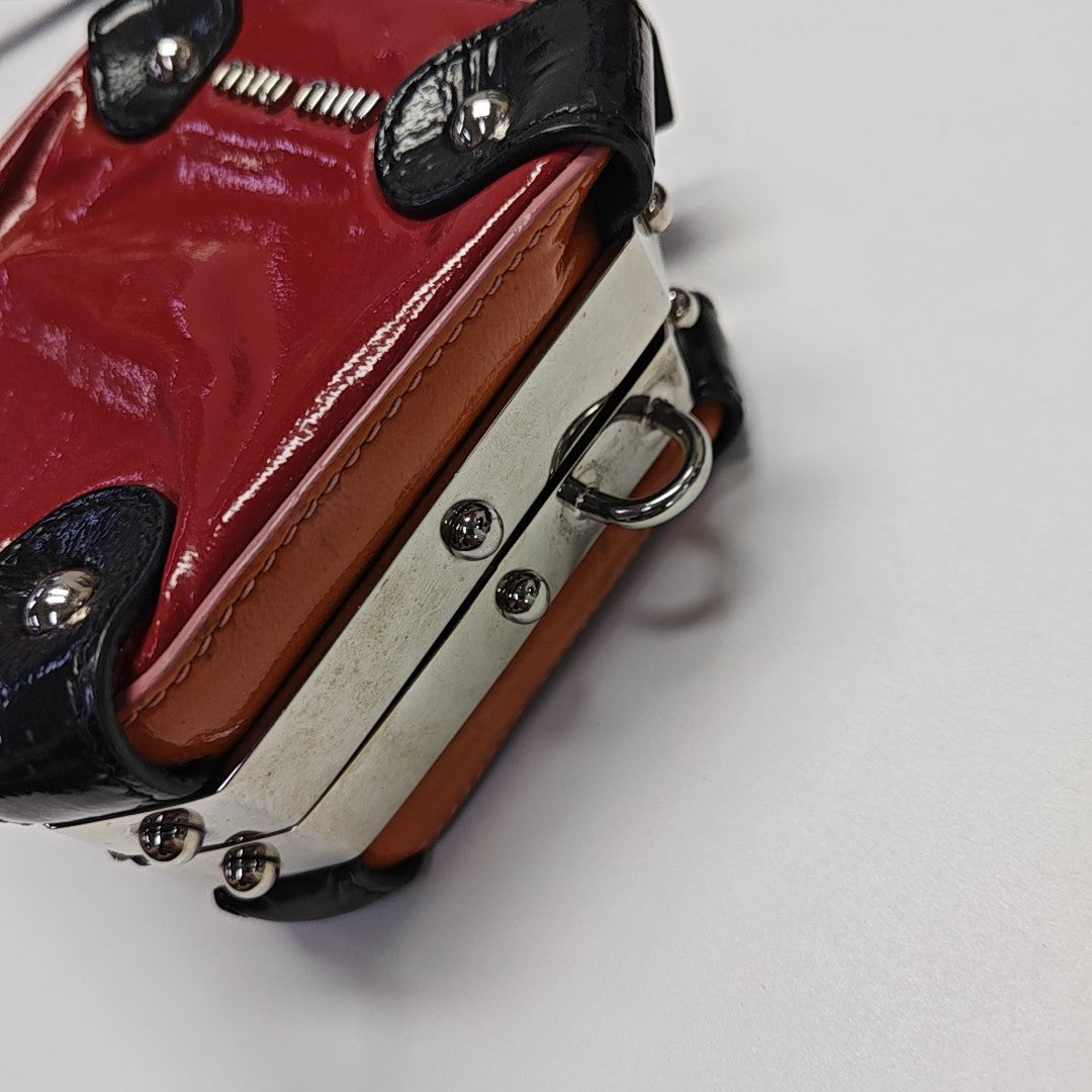 Patent Leather Shoulder Bag Red