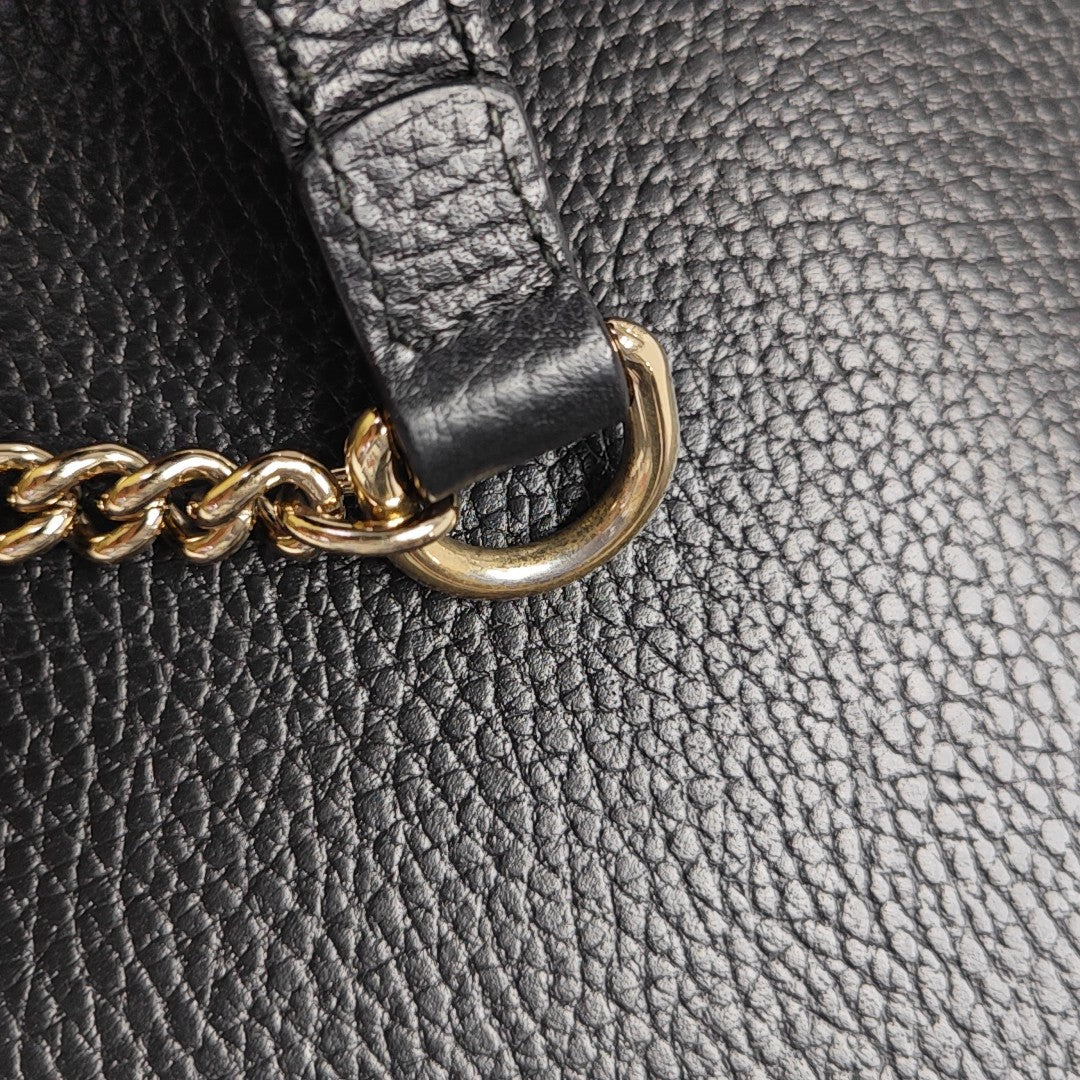 Interlocking G Small Calfskin Black