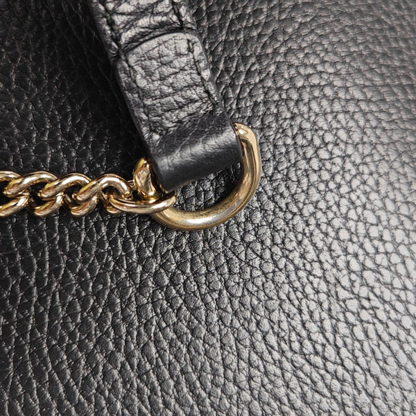 Interlocking G Small Calfskin Black