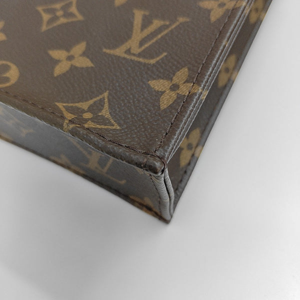 SAC PLAT Mini Monogram Coated Canvas Brown