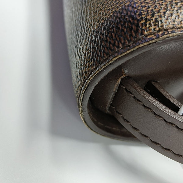 SAINT LOUIS Damier Ebene Coated Canvas Brown