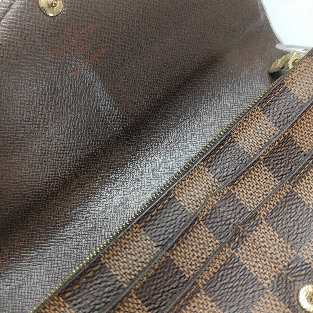 JOSÉPHINE Damier Ebene Coated Canvas Brown Wallet