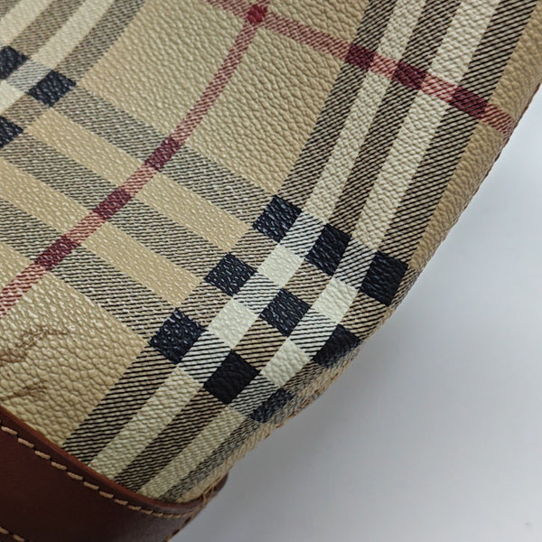 Coated Canvas Bucket Bag Beige