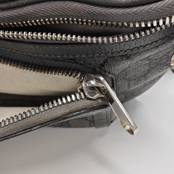 Ophidia Small Monogram Coated Canvas Gray