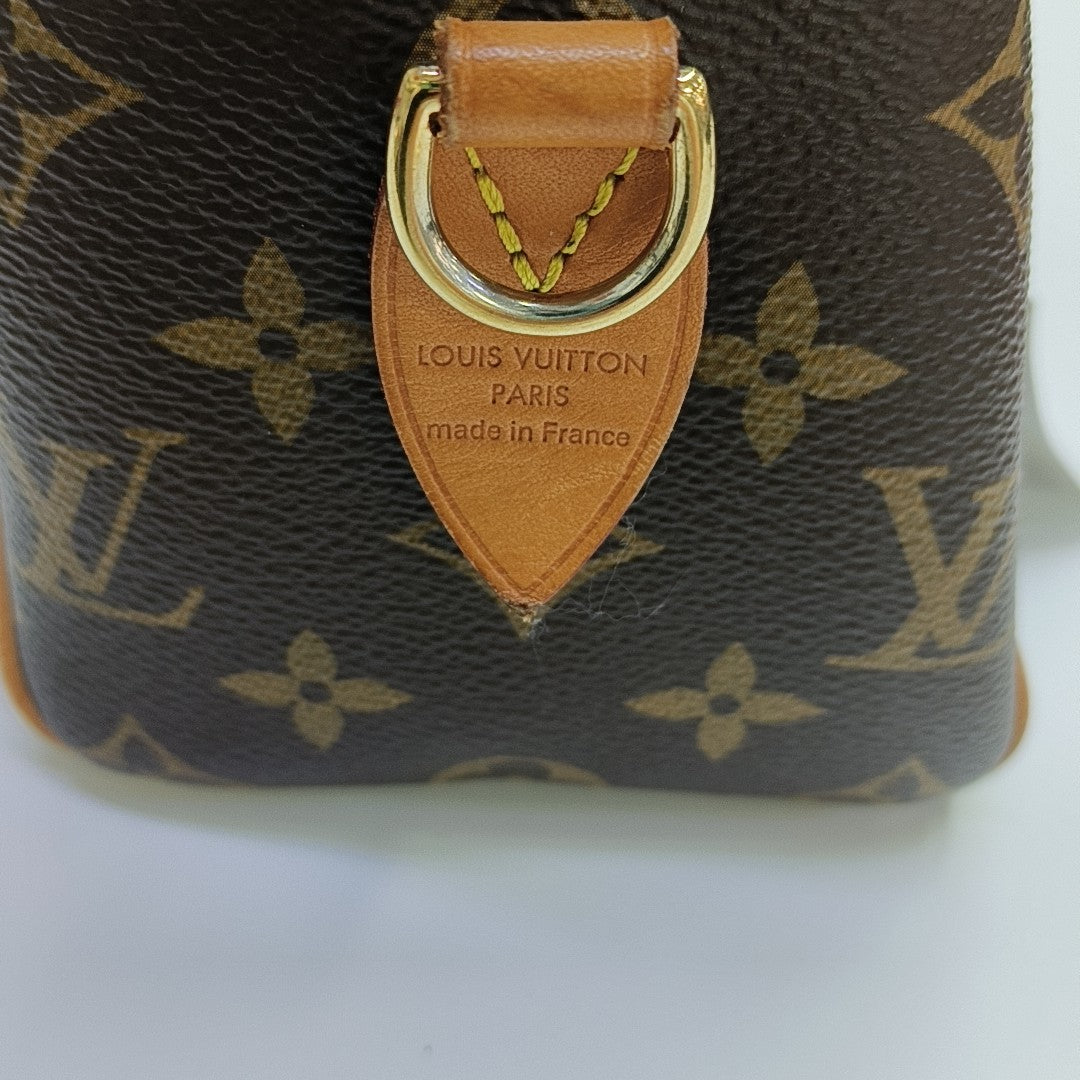 SPEEDY 20 Monogram Coated Canvas Brown