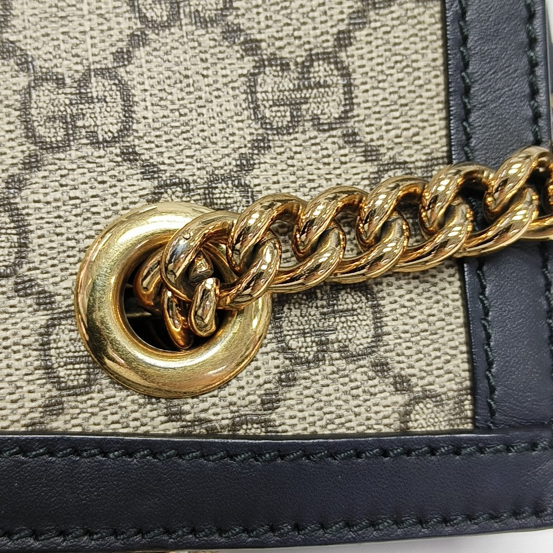 Padlock Small Monogram Coated Canvas Beige
