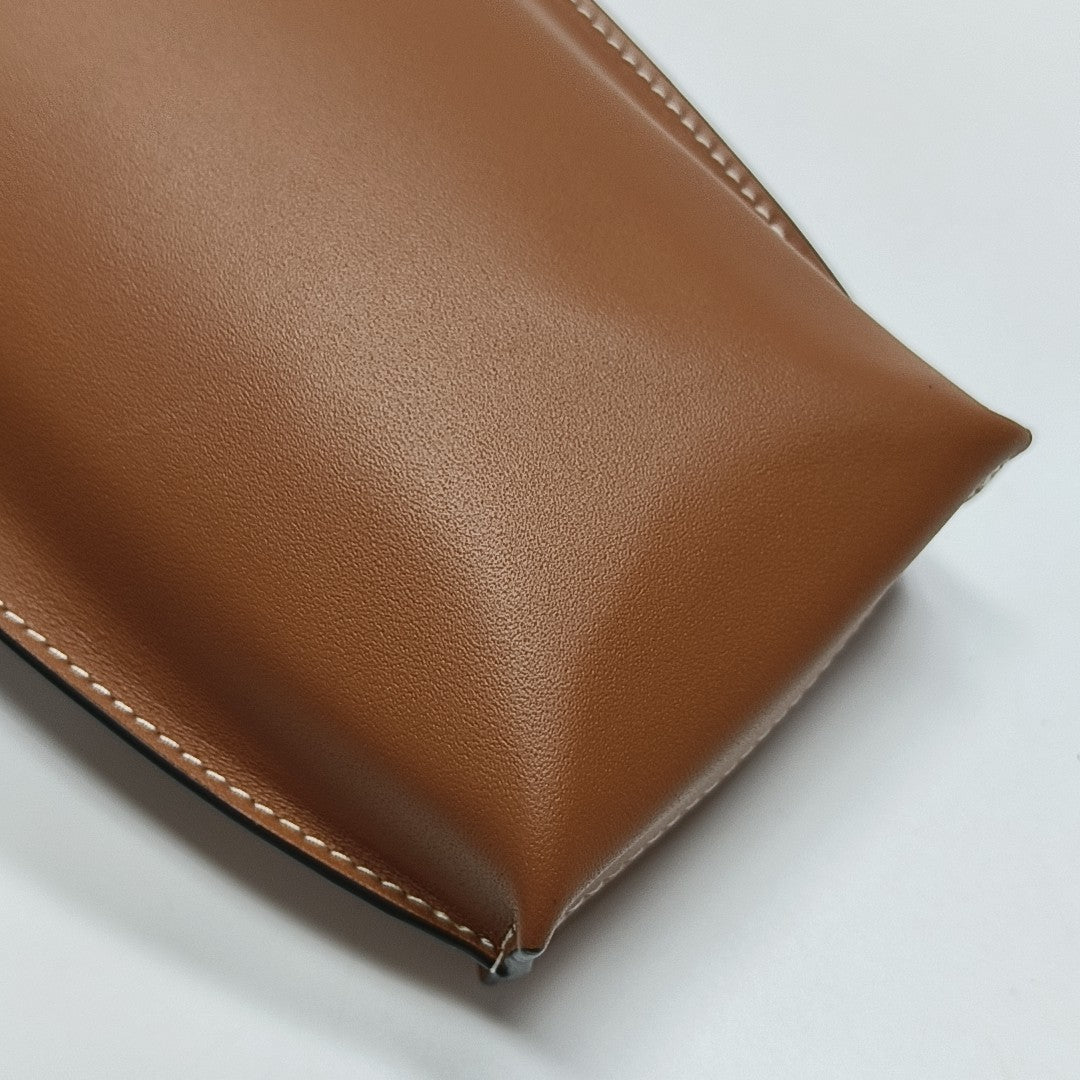 Calfskin Shoulder Bag Brown
