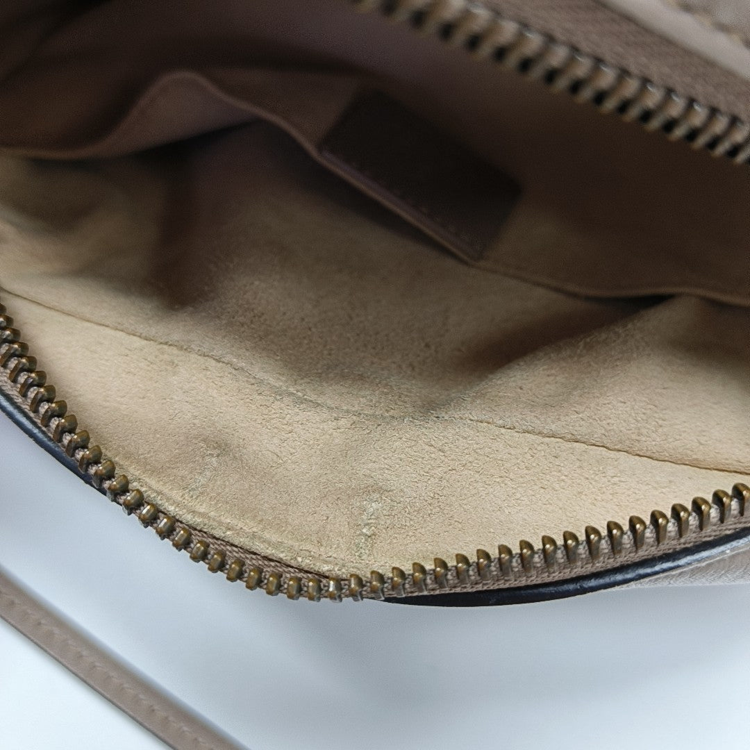 GG Marmont Mini Quilted Calfskin Beige