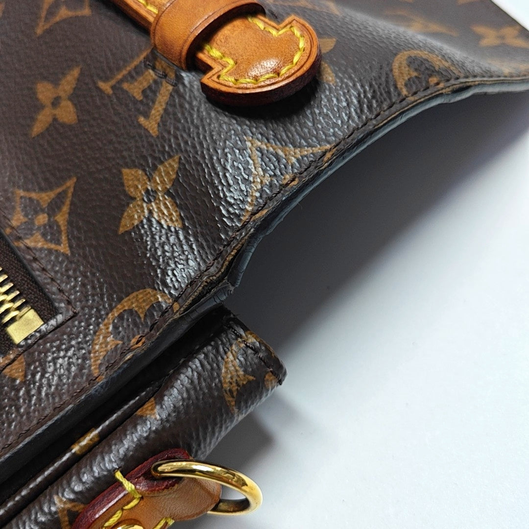 MÉTIS MM Monogram Coated Canvas Brown