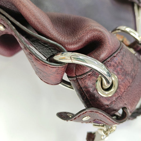 Authenticated pre-owned  Bamboo 1947 Calfskin Burgundy - Tote Bag at Looply