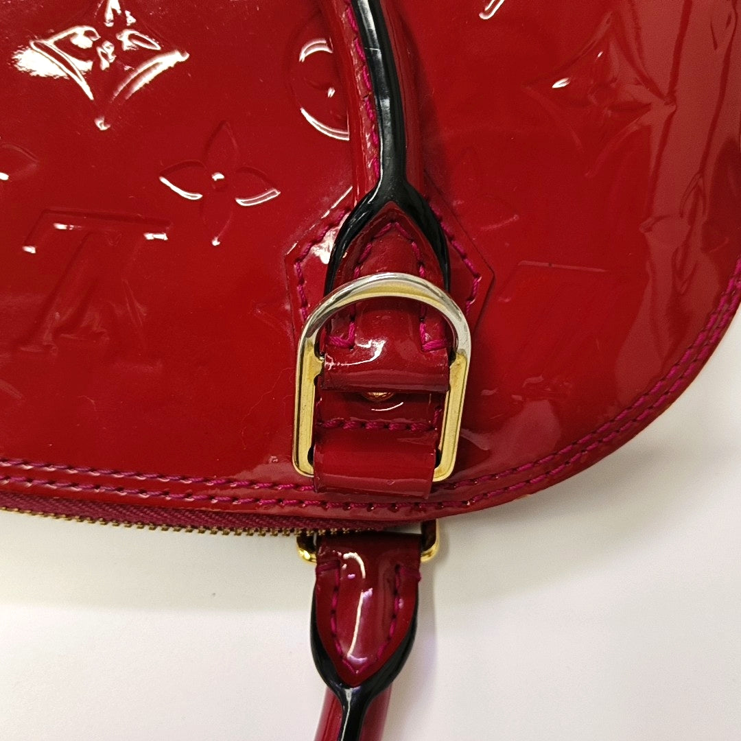 ALMA BB Monogram Patent Leather Red