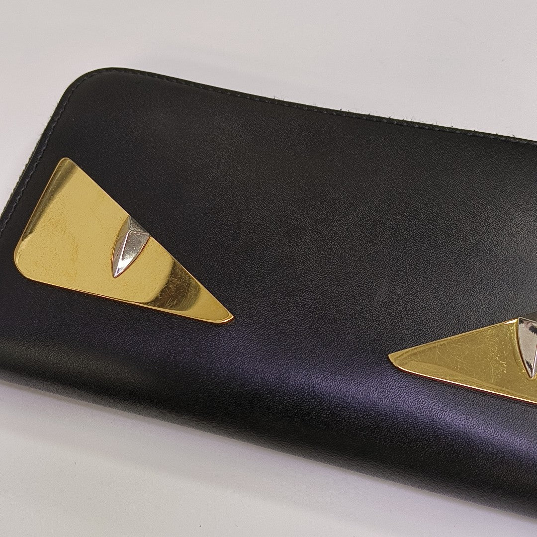 Monster Calfskin Black Wallet