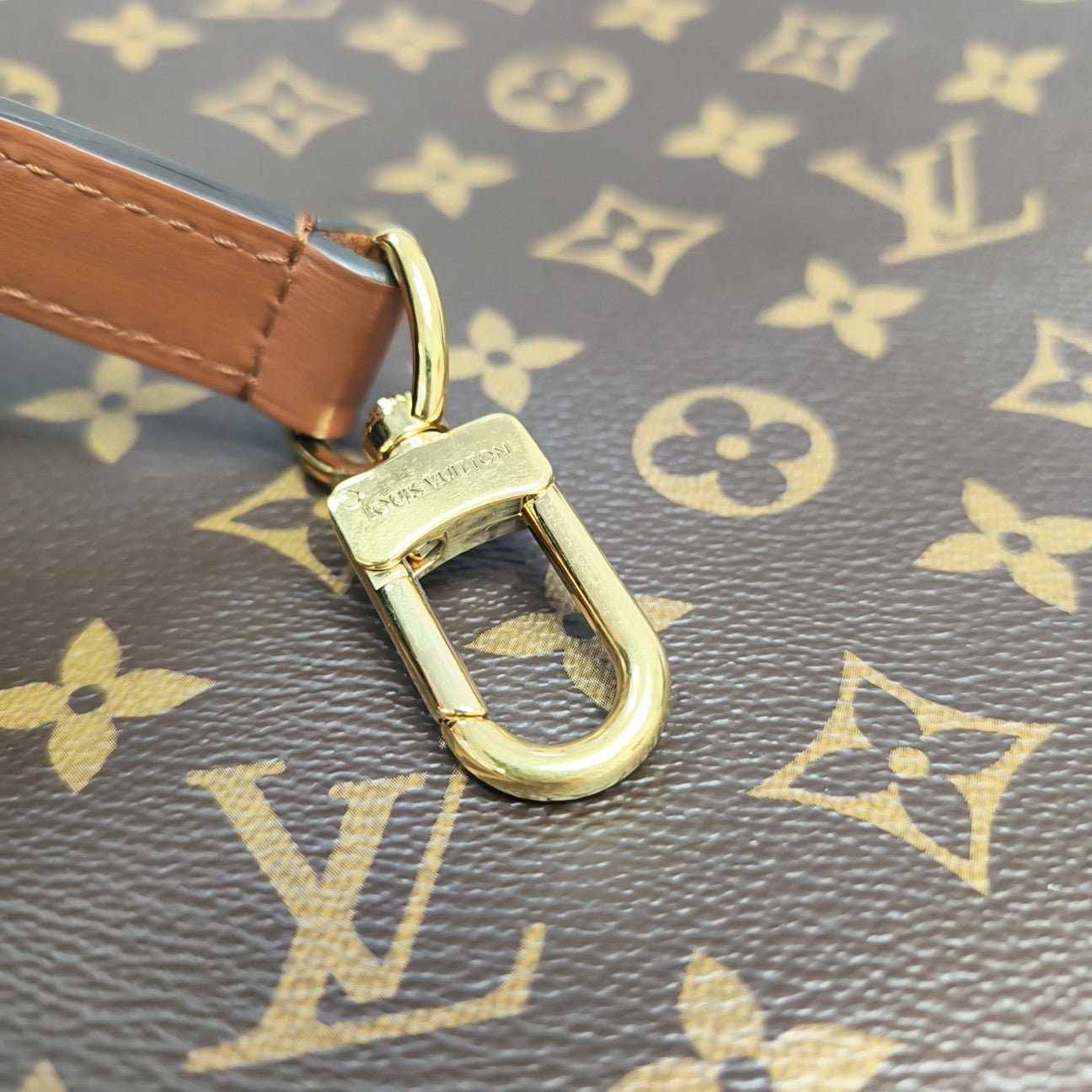LOOP HOBO Monogram Coated Canvas Brown