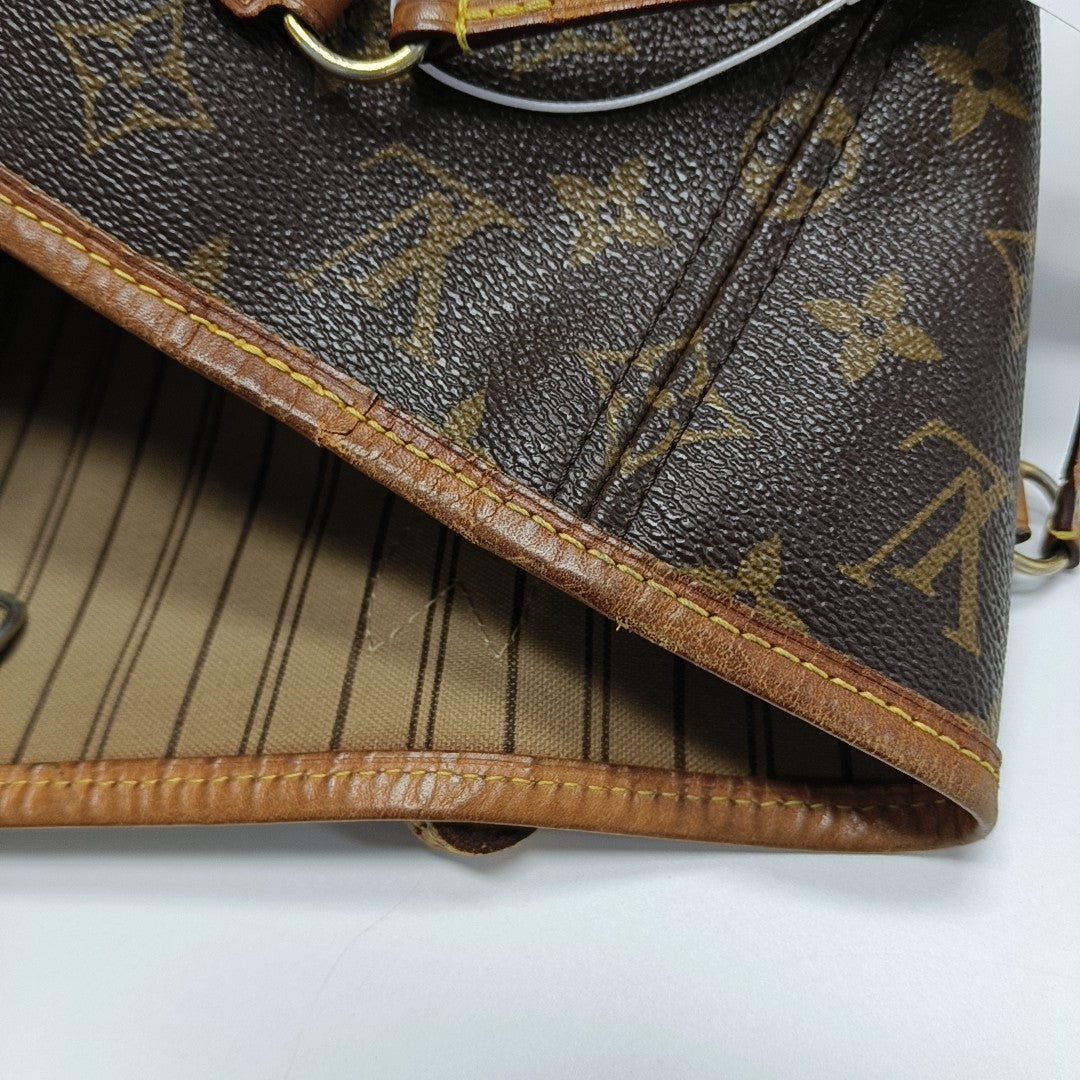 NEVERFULL MM Monogram Coated Canvas Brown