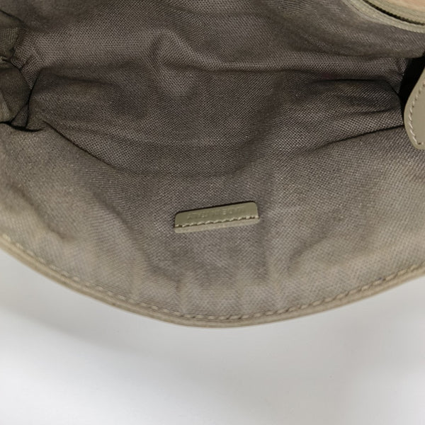 Coated Canvas Shoulder Bag Beige