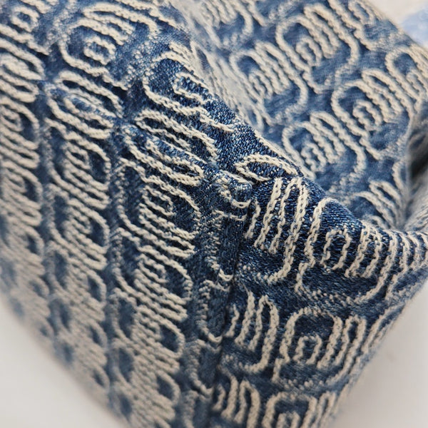Fabric Top Handle Bag Blue