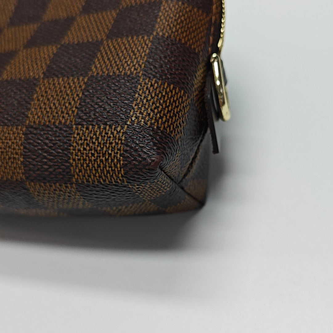 COSMETIC PM Damier Ebene Coated Canvas Brown