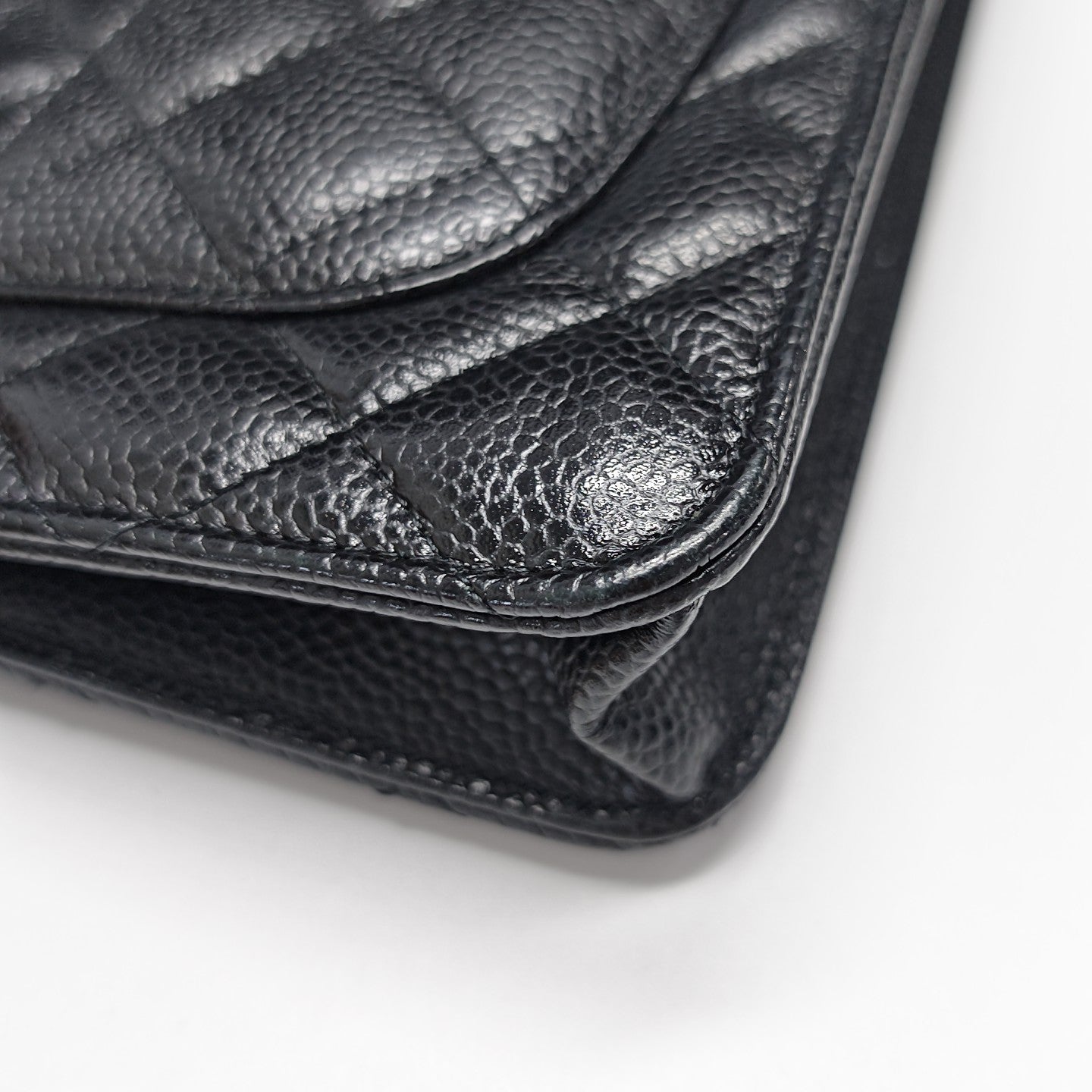 WOC Quilted Grained Calfskin Black