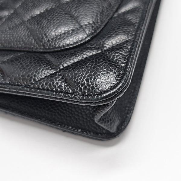 WOC Quilted Grained Calfskin Black