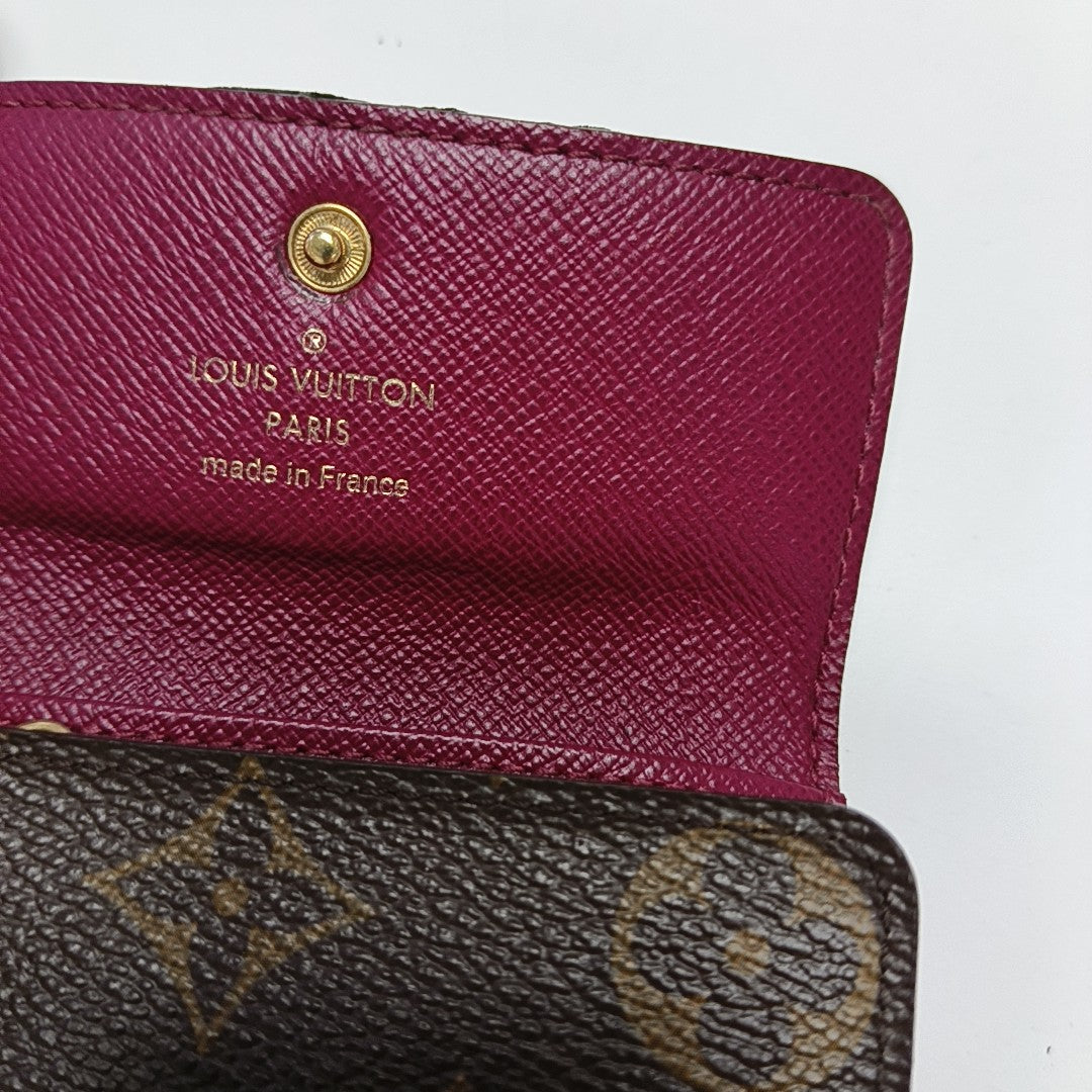 Monogram Coated Canvas Key Pouch Brown