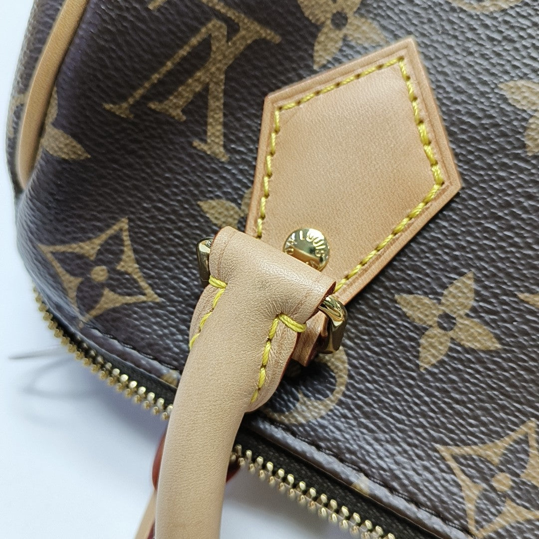 SPEEDY 20 Monogram Coated Canvas Brown